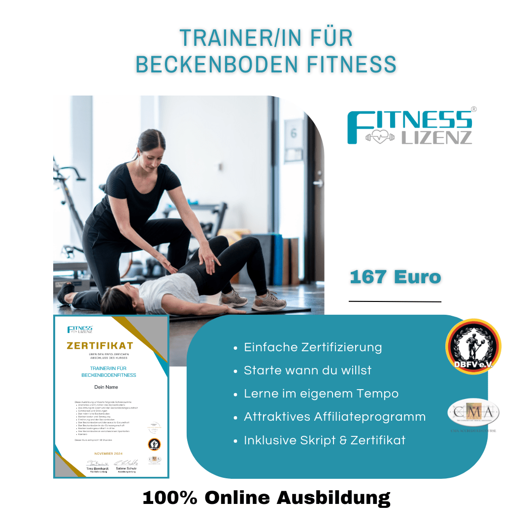 Trainer/in für Beckenboden Fitness - FitnessLizenz